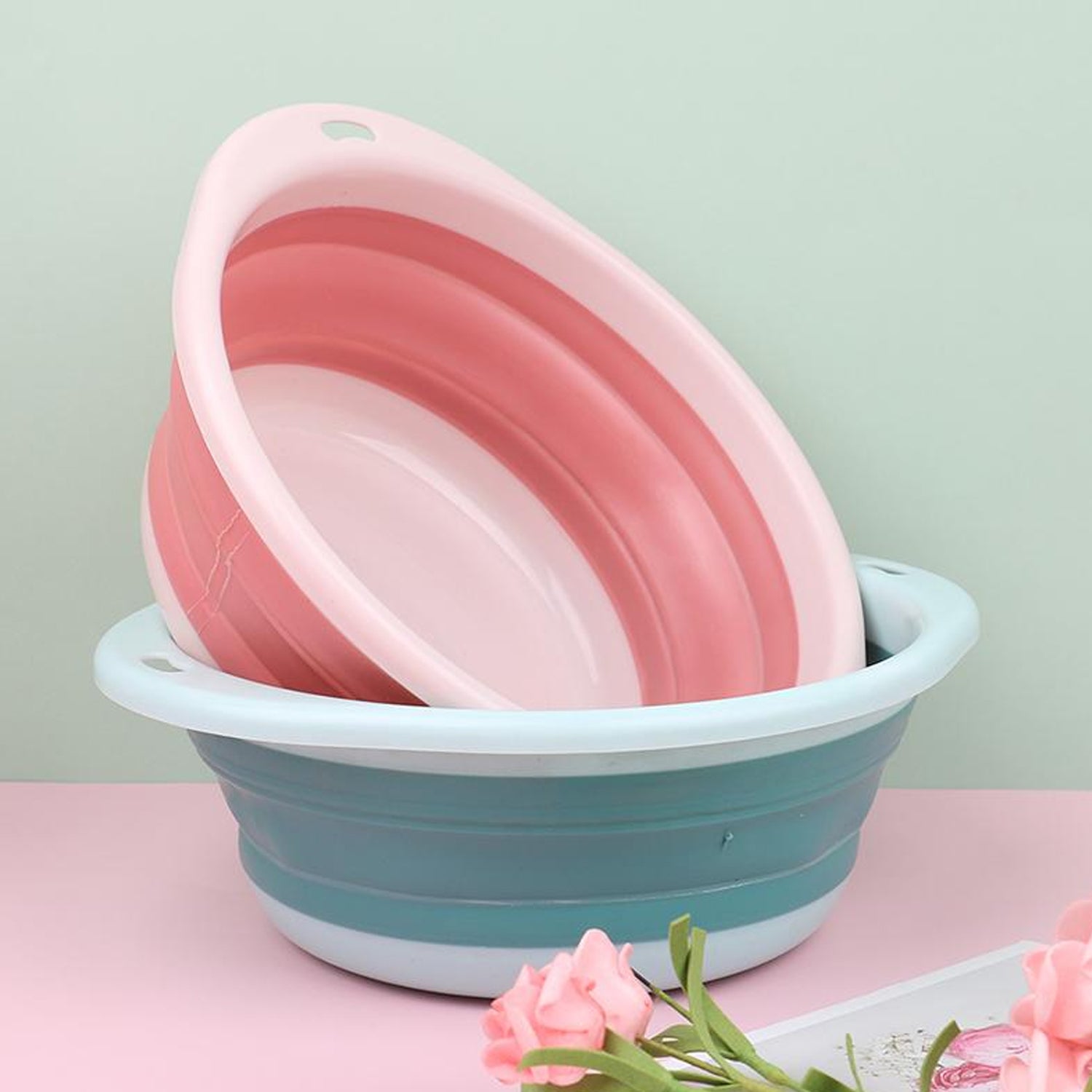 2940 Multi-purpose Portable Collapsible Folding Tub With Hanging Hole  Save Storage Space Also Use For Multi Use - Shop Gharse
