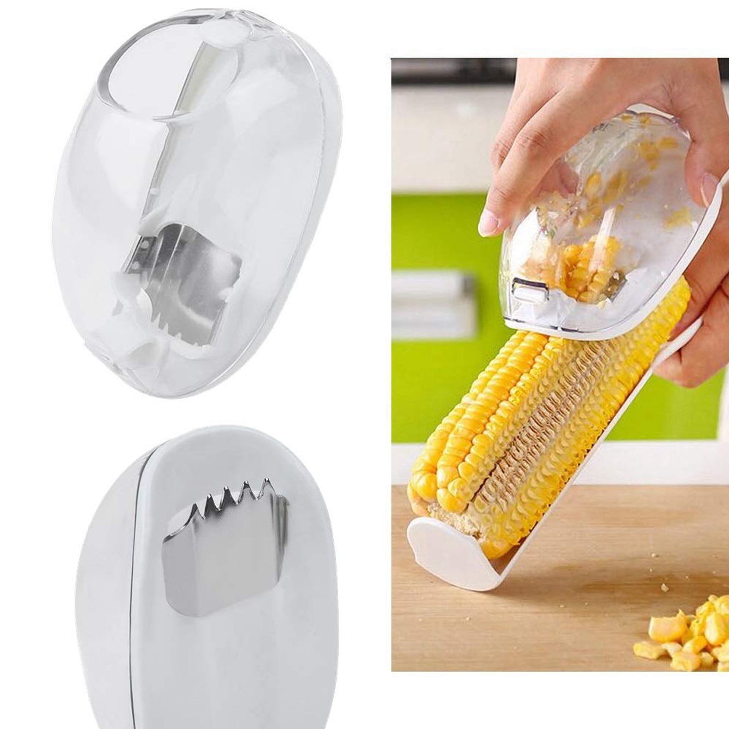 Magic Plastic With Steel Blades Corn Remover Kernel Stripper (1 Pc) - Shop Gharse