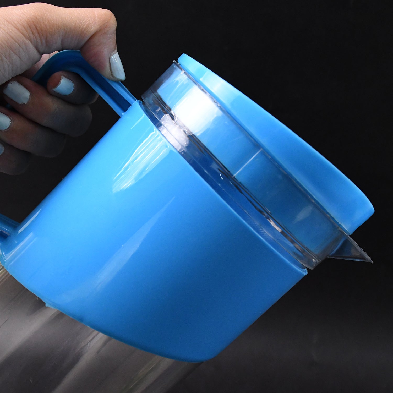 Transparent Stylish Premium Jug With Elegant Handle (2000 Ml Jug Approx  4 Pcs Plastic Glass) - Shop Gharse