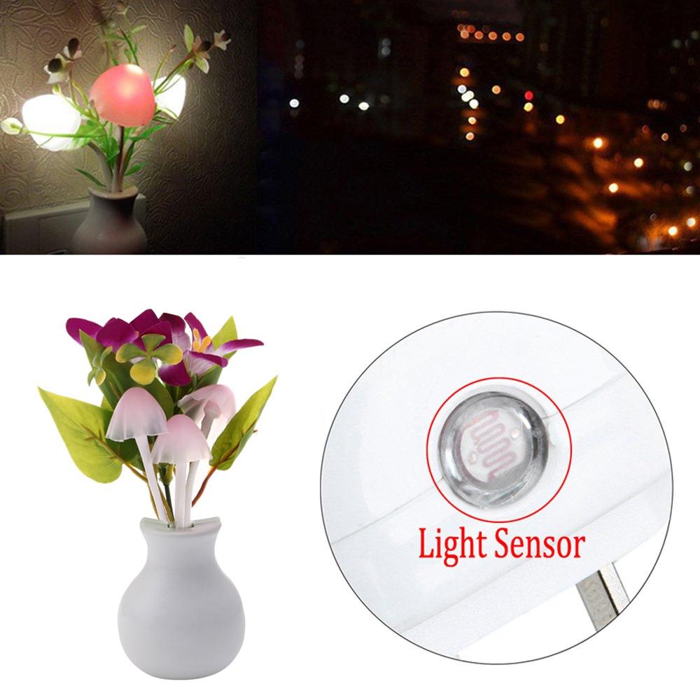 217 Led Dream Night Light Auto Onoff Sensor Mushroom Lamp (Multicolor) - Shop Gharse