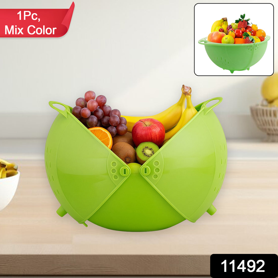 Apex Smart Basket 3in1 Multiuse Fruit And Vegetable Bowl  (1 Pc  Mix Color) - Shop Gharse