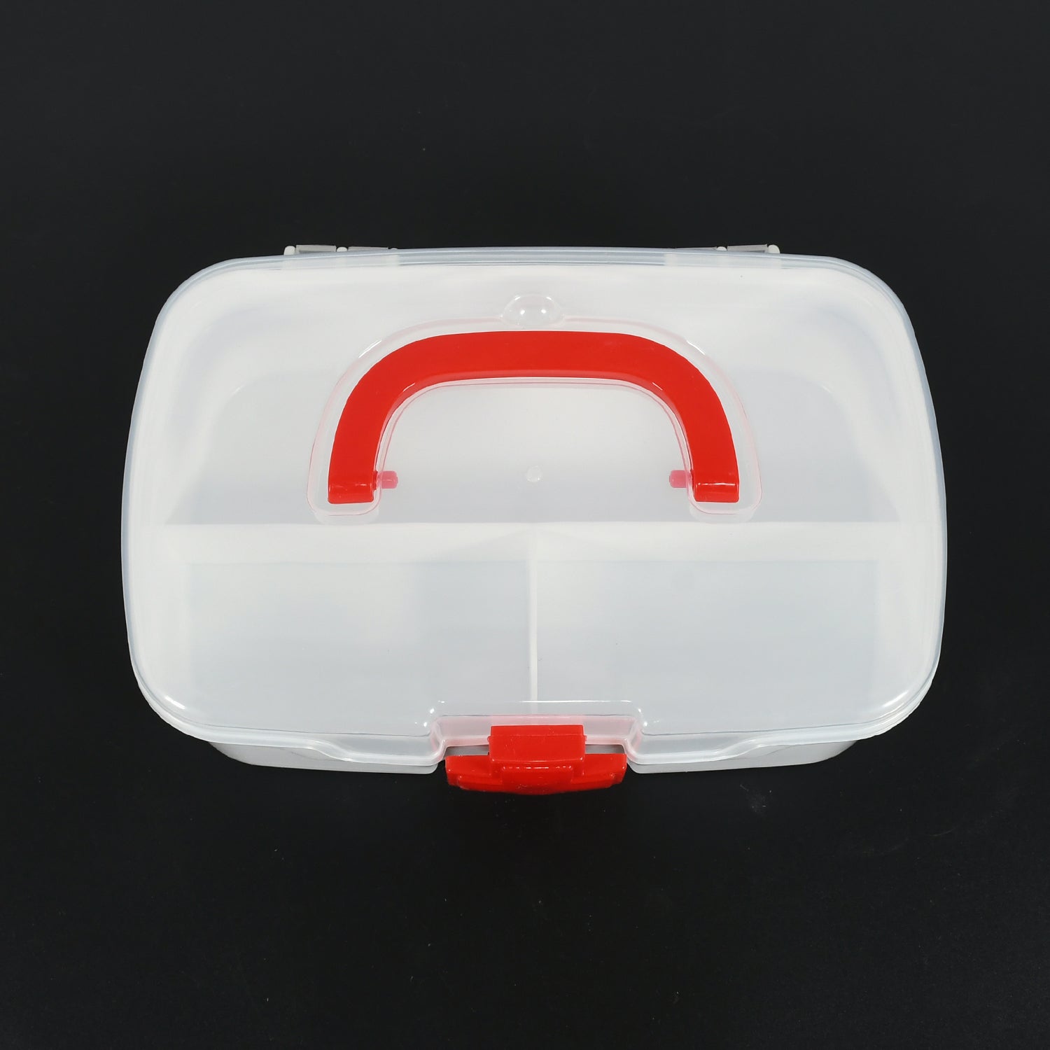 12734 Medical Box 1 Piece Indoor Outdoor Medical Utility Medicine Storage Box Detachable Tray Medical Box Multi Purpose Regular Medicine First Aid Box With Handle  Transparent Lid - Shop Gharse