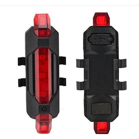 1561 Rechargeable Bicycle Front Waterproof Led Light (Red) - Shop Gharse