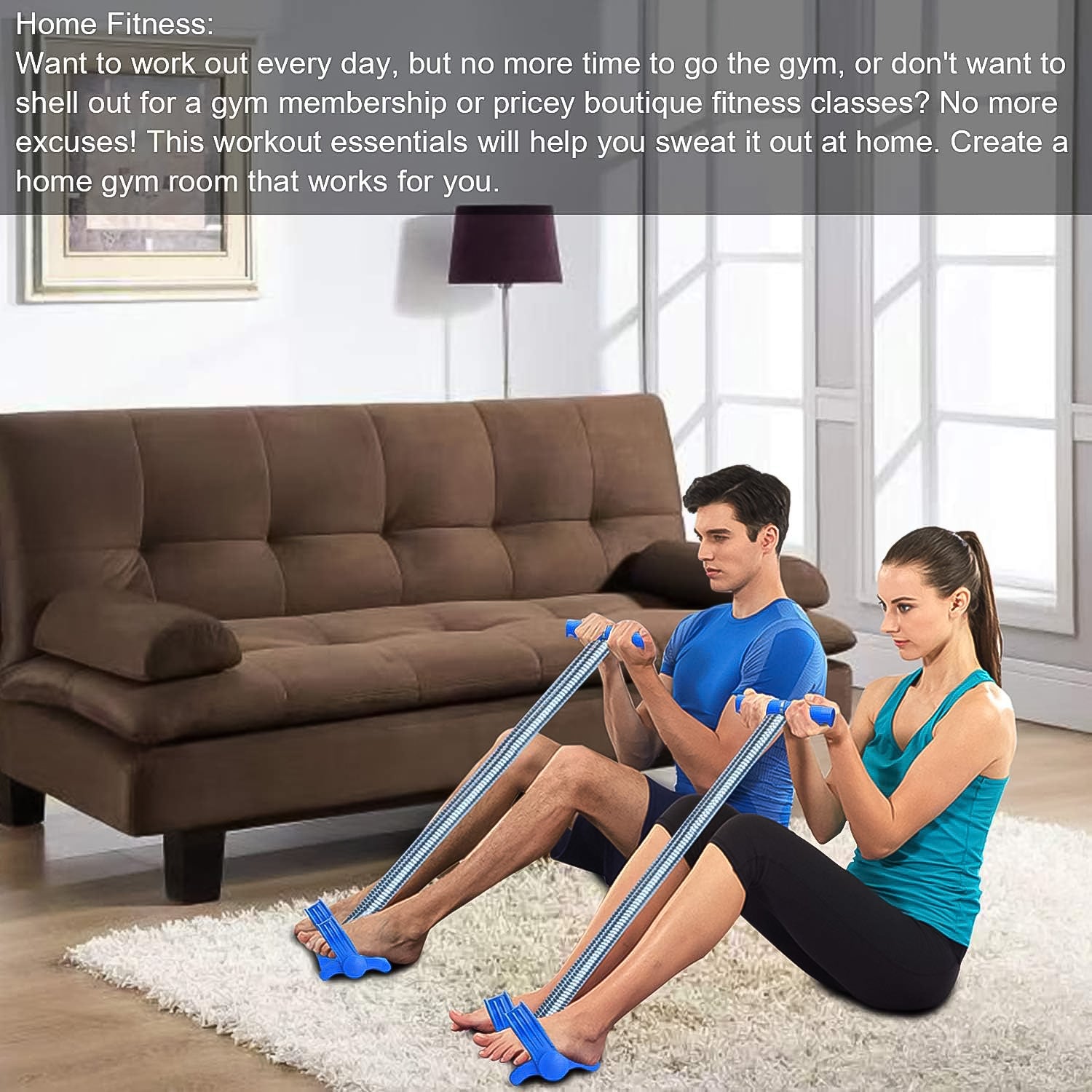 Spring Tension Pull Rope Resistance Band Exercise Strap Single Spring (1 Pc) - Shop Gharse