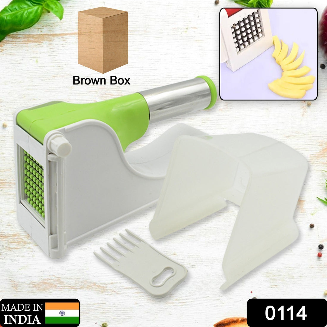 114 Virgin Plastic French Fry Chipser Potato Chipserpotato Slicer With Container - Shop Gharse
