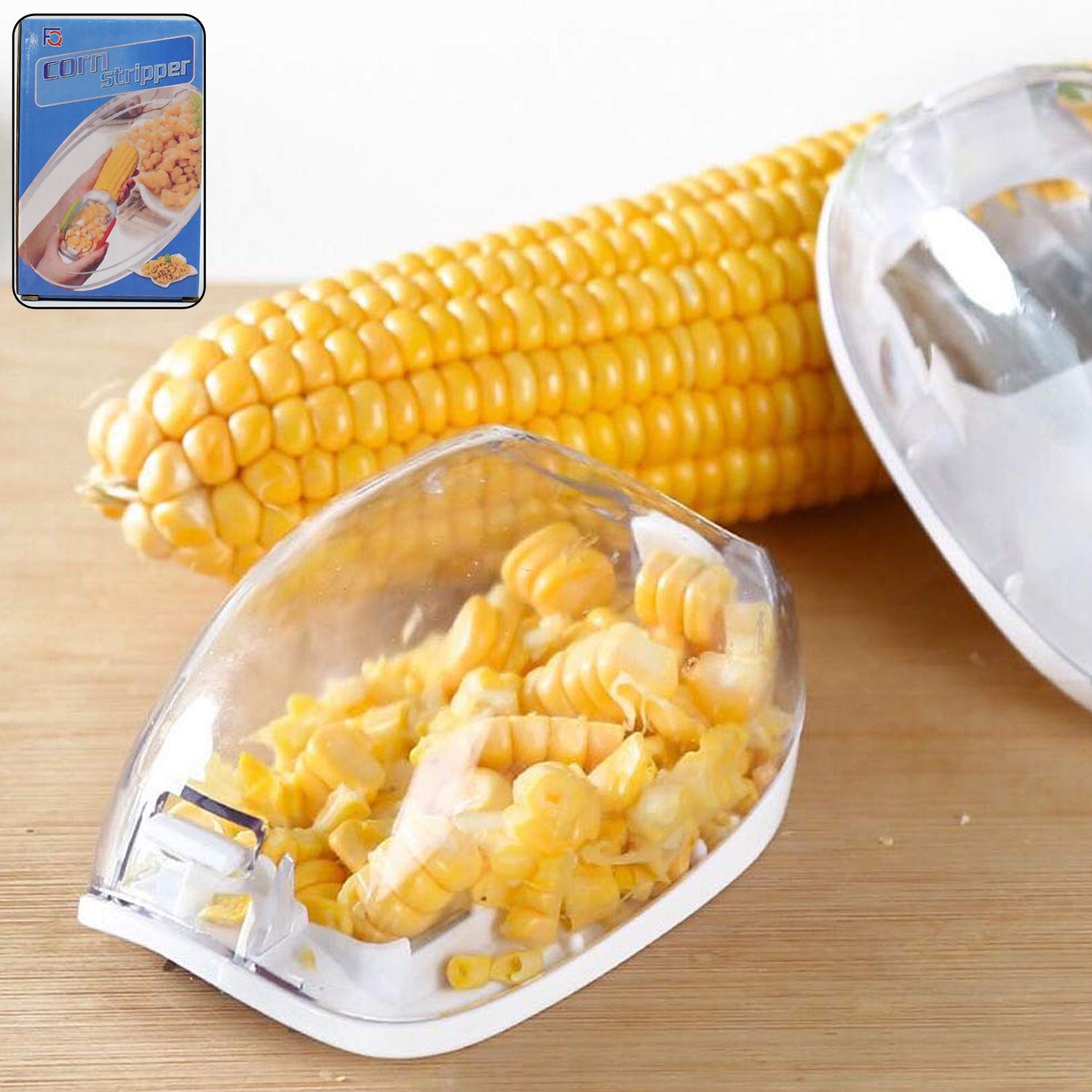 Magic Plastic With Steel Blades Corn Remover Kernel Stripper (1 Pc) - Shop Gharse