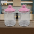 Transparent Kitchen Plastic Container Jar Set (2 Pcs Set  1100 Ml Approx) - Shop Gharse