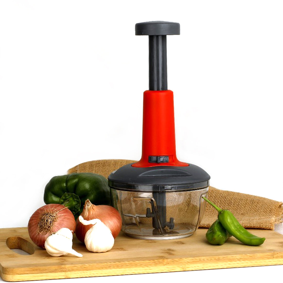 5901 Matte Finish Manual Hand Press Chopper For Kitchen Mini Handy  Compact Chopper With 3 Blades For Effortlessly Chopping Vegetables  Fruits For Your Kitchen. - Shop Gharse