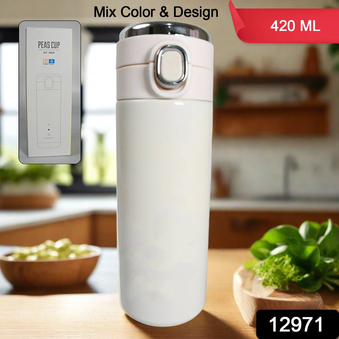 Smart Vacuum Insulated Water Bottle With Led Temperature Display Cold  Hot  Leak Proof  Office Bottle  Gym  Home  Kitchen  Hiking  Trekking  Travel Bottle (Mix Color  Design) - Shop Gharse