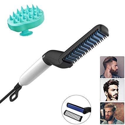 348 Mens Beard And Hair Curling Straightener (Modelling Comb) - Shop Gharse