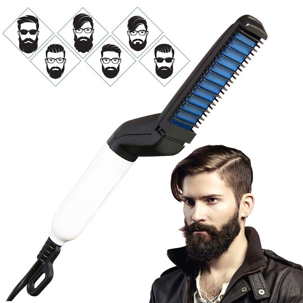 348 Mens Beard And Hair Curling Straightener (Modelling Comb) - Shop Gharse