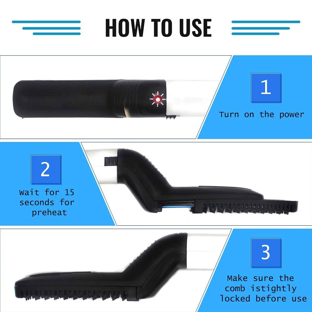 348 Mens Beard And Hair Curling Straightener (Modelling Comb) - Shop Gharse
