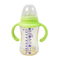Plastic Baby Feeding Bottle With Handles Cleaning Brush  Straw (300 Ml  1 Pc) - Shop Gharse