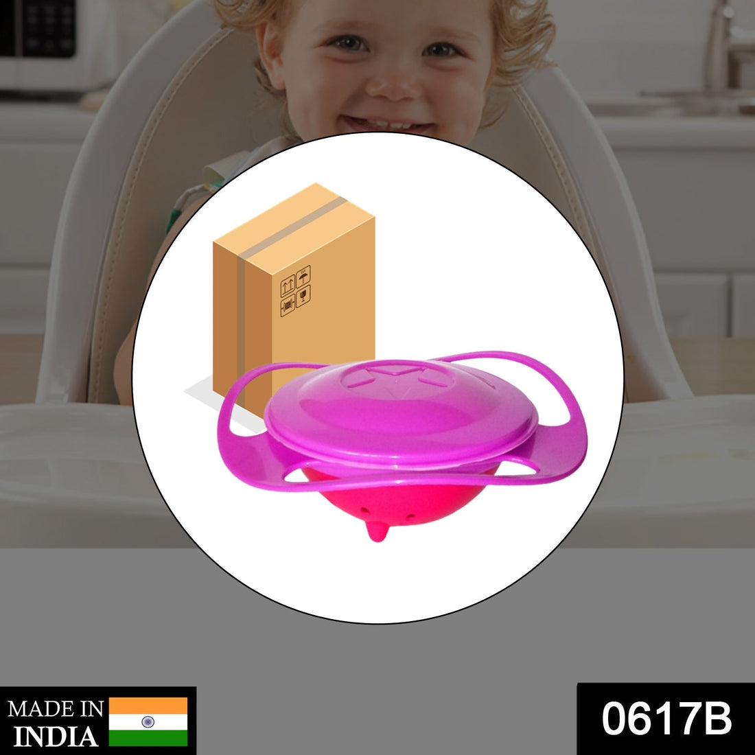 0617b Rotating Baby Bowl Used For Serving Food To Kids And Toddlers Etc. - Shop Gharse