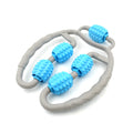 0265 Muscle Massage Roller 5 Wheels Relieve Soreness Leg Muscle Roller Fitness Roller Muscle Relaxer Massage Roller Ring Clip All Round Massaging Uniform Force Elastic Pp Drop Shaped For Home Use (1 Pc) - Shop Gharse