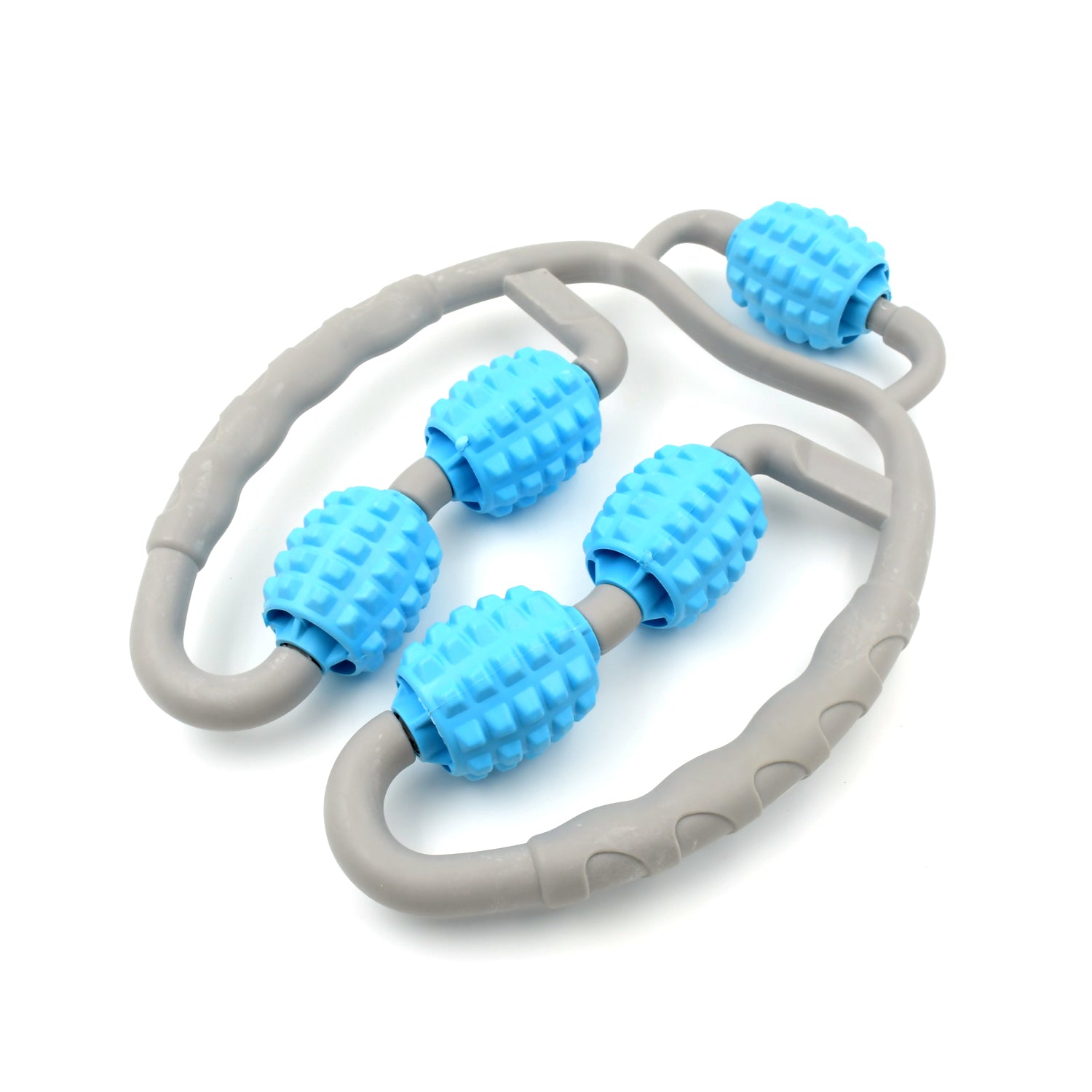 0265 Muscle Massage Roller 5 Wheels Relieve Soreness Leg Muscle Roller Fitness Roller Muscle Relaxer Massage Roller Ring Clip All Round Massaging Uniform Force Elastic Pp Drop Shaped For Home Use (1 Pc) - Shop Gharse