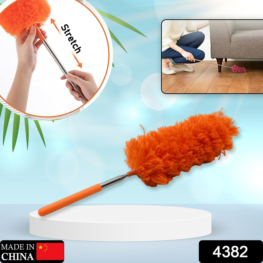 Adjustable Long Handle Microfiber Duster For Cleaning Microfiber Hand Duster Washable Microfiber Cleaning Tool Extendable Dusters For Cleaning Office Car Computer Air Condition Washable Duster - Shop Gharse