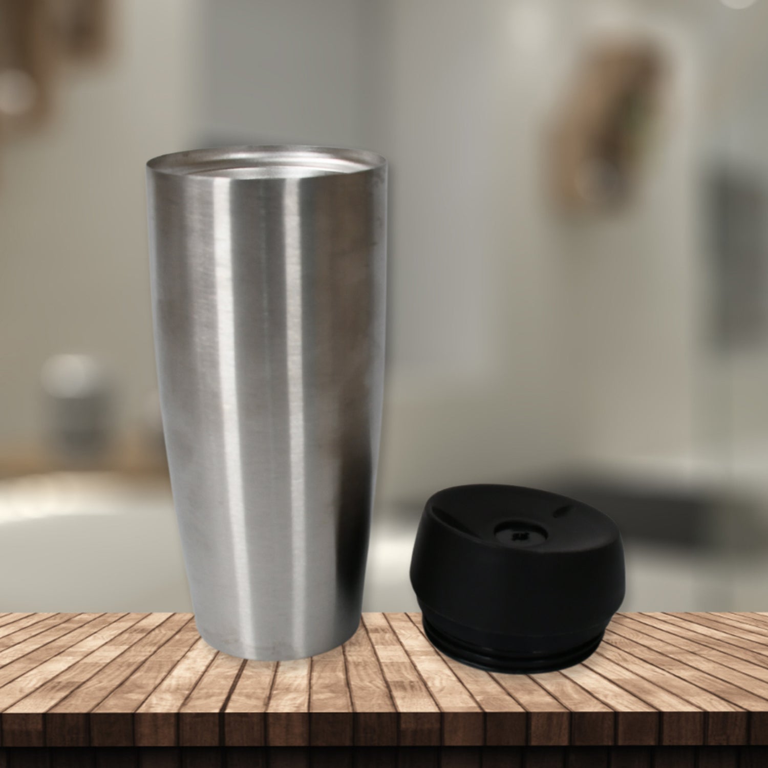 13007 Stainless Steel Vacuum Insulated Coffee Cups Double Walled Travel Mug Car Coffee Mug With Leak Proof Lid Reusable Thermal Cup For Hot Cold Drinks Coffee Tea (850ml Approx) - Shop Gharse
