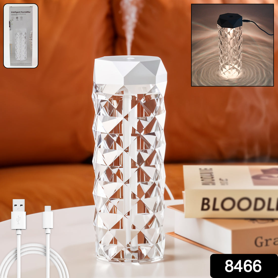 Humidifier With Led Light Approx 400ml - Shop Gharse