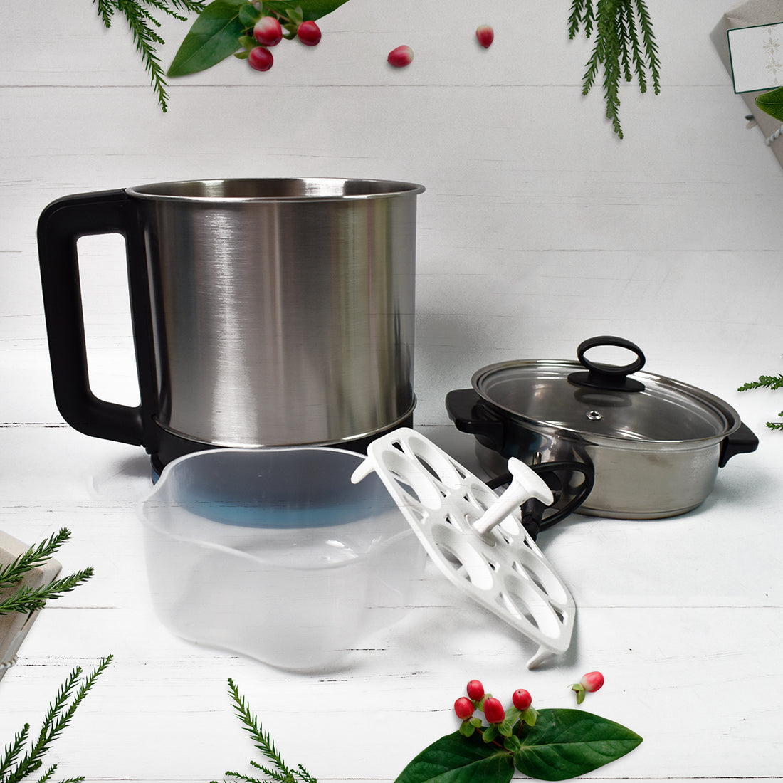 Soup Pot With Lid Stainless Steel Multi Cooker Kettle (800w  2.5 Ltr.) - Shop Gharse
