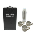 2834 Stainless Steel Vacuum Flask Set With 3 Steel Cups Combo For Coffee Hot Drink And Cold Water Flask Ideal Gifting Travel Friendly Latest Flask Bottle. (500ml) - Shop Gharse
