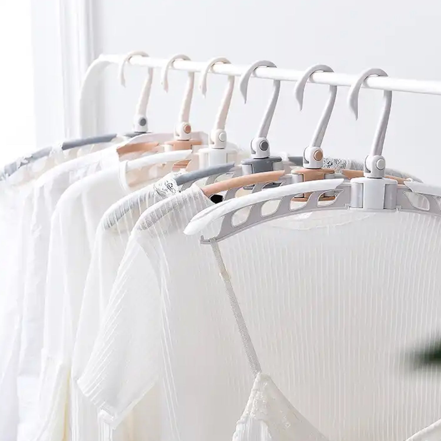 0279 Portable Folding 360 Degree Rotating Clothes Hangers Travel Foldable  Adjustable Accessories Foldable Clothes Hangers Drying Rack For Travel (1 Pc) - Shop Gharse