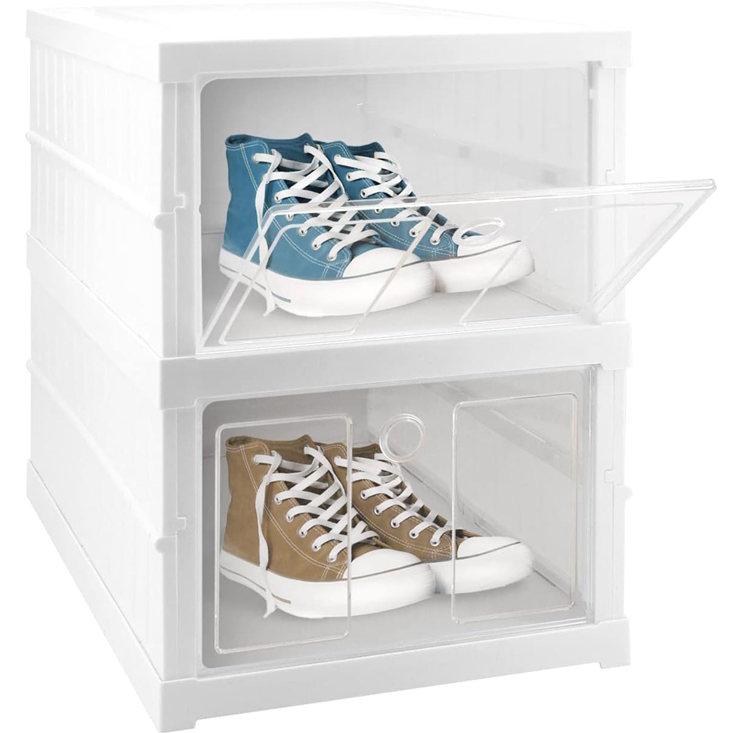 Stackable Multifunctional Storage For Clothes Foldable Drawer Shelf Basket Utility Cart Rack Storage Organizer Cart For Kitchen Pantry Closet Bedroom Bathroom Laundry (2 Layer 1 Pc) - Shop Gharse