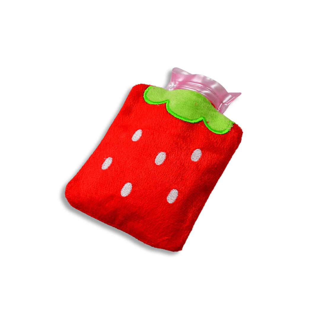 6516 Strawberry Small Hot Water Bag With Cover For Pain Relief Neck Shoulder Pain And Hand Feet Warmer Menstrual Cramps. - Shop Gharse