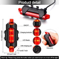 1561 Rechargeable Bicycle Front Waterproof Led Light (Red) - Shop Gharse