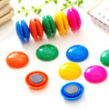 4983 White Board Magnetic Particle Circle 2cm Color Magnetic Nail Household Teaching Magnet Strong Plastic Magnetic Buckle (Pack Of 200pc) - Shop Gharse