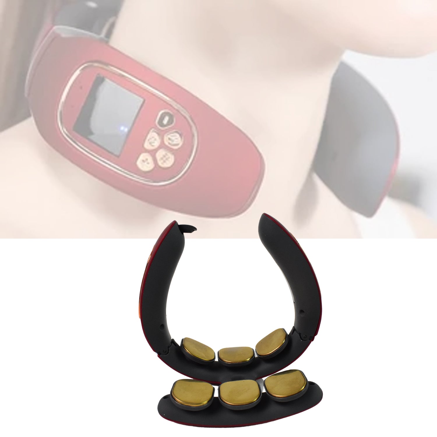 6 Heads Smart Electric Neck And Back Pulse Massager Wireless (1 Pc) - Shop Gharse