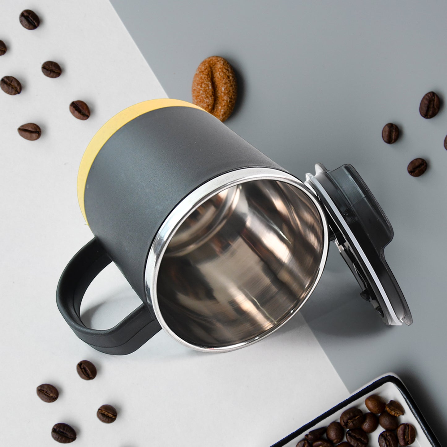 Insulated Coffee Mug With Spill-proof Lid (Approx 450ml  1 Pc) - Shop Gharse