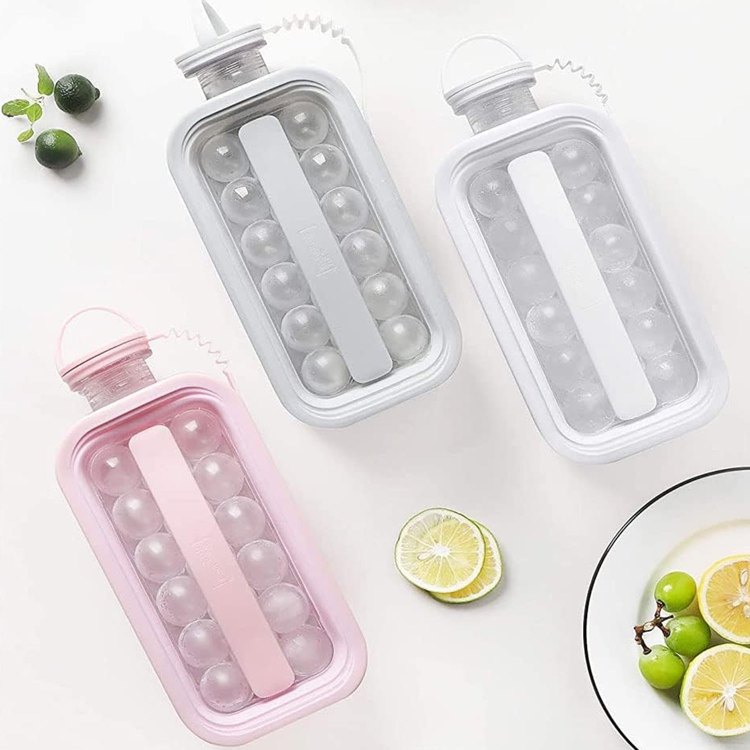 Ice Cube Trays 2 In 1 Portable Ice Ball Maker 17 Round Ice Cube Mold  (1 Pc) - Shop Gharse