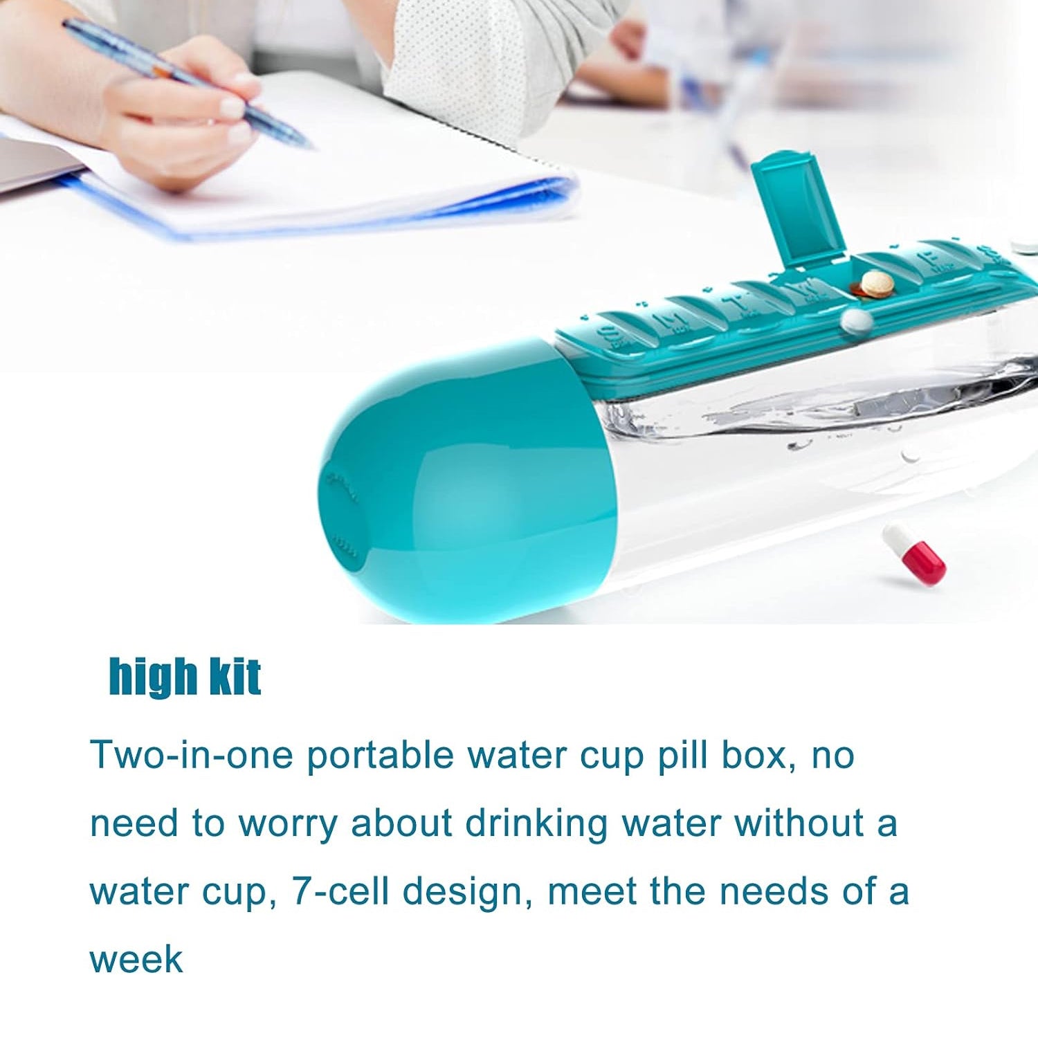 12911 Pill  Vitamin Bottle Water Bottle Multi Functional Use For Traveling  Outdoor Use Water Bottle Travelling Kit Summer Special Bottle (600 Ml   Mix Color ) - Shop Gharse