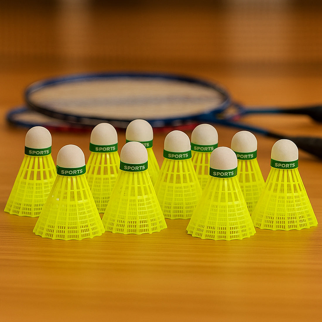 Premium Plastic Badminton Shuttlecock Set (10 Pcs) - Shop Gharse