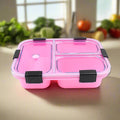 Plastic 3 Compartment Insulated Lunch Box Lunch Box (1 Pc) - Shop Gharse