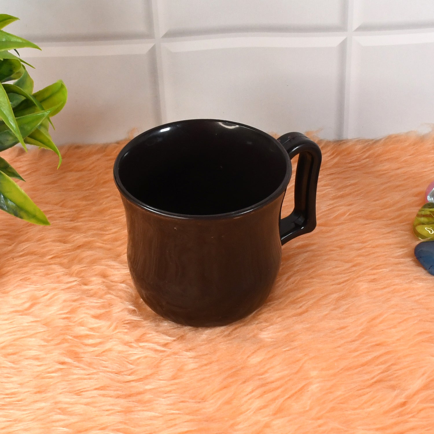 Premium Plastic Coffee  Tea Cups  Mug With Handle(1 Pc  Loose  Black) - Shop Gharse