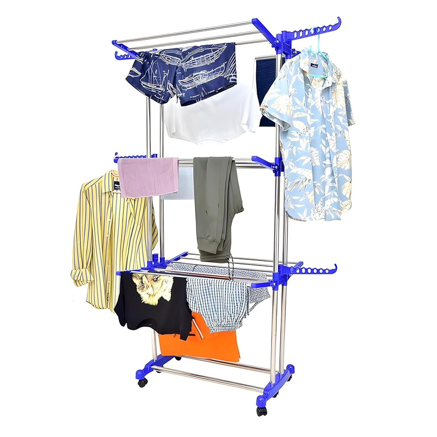 Foldable Stainless Steel Clothes Drying Stand Rack - Shop Gharse