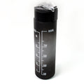 Plastic Black Motivational Water Bottle With Straw (900 Ml) - Shop Gharse