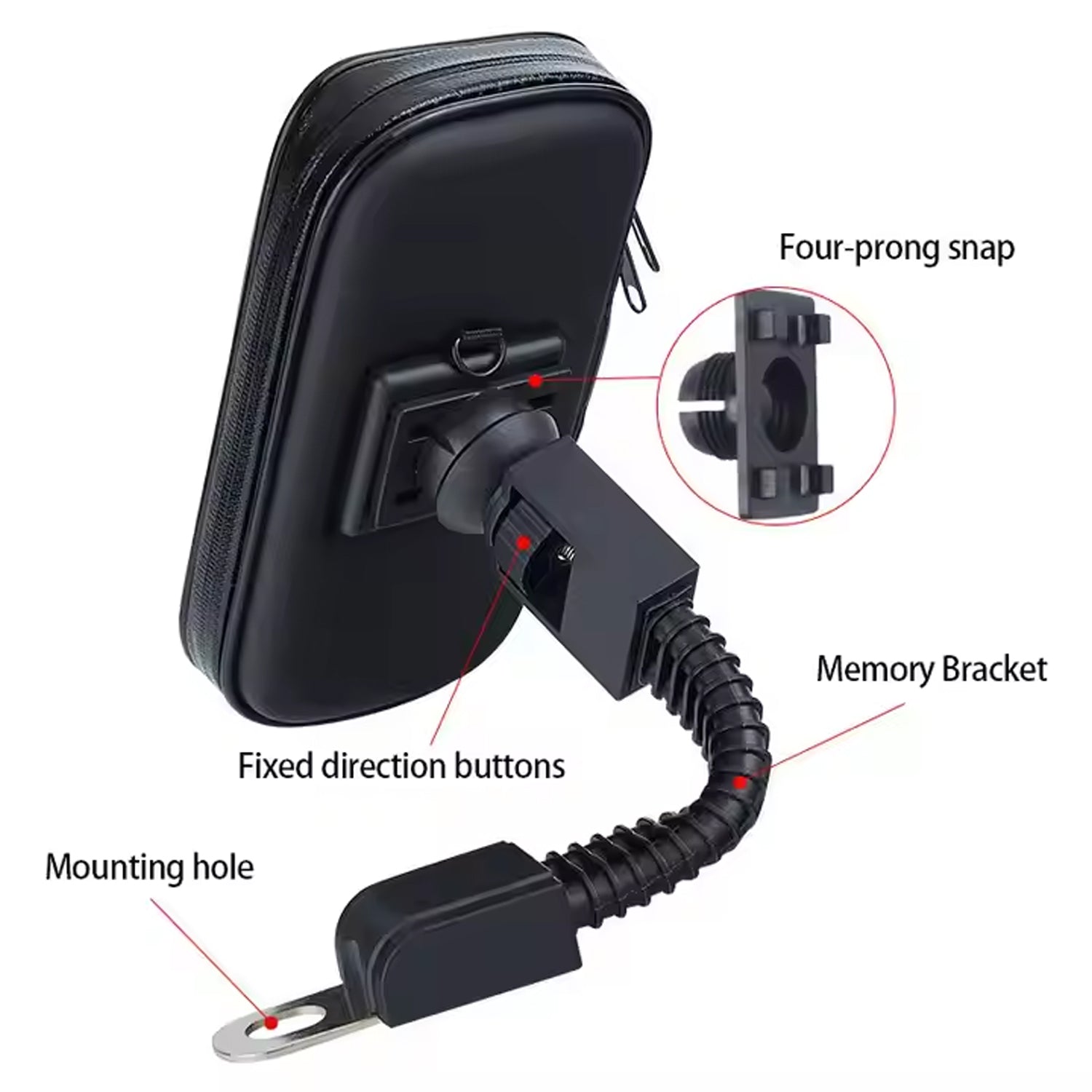 Phone Holder Case Weather Resistant Bike Mount (1 Pc) - Shop Gharse