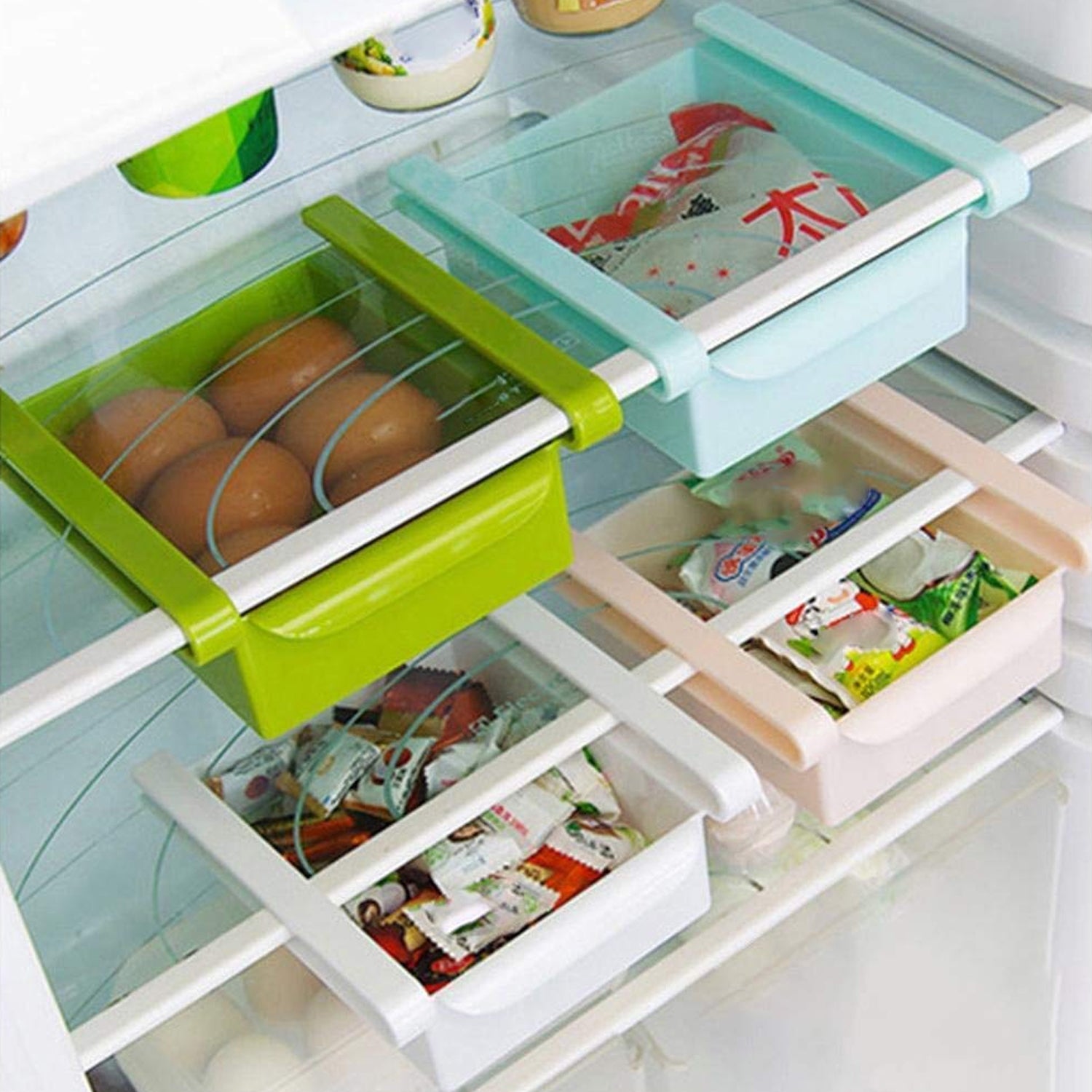 Adjustable Refrigerator Storage Organizer Drawers (4 Pc) - Shop Gharse