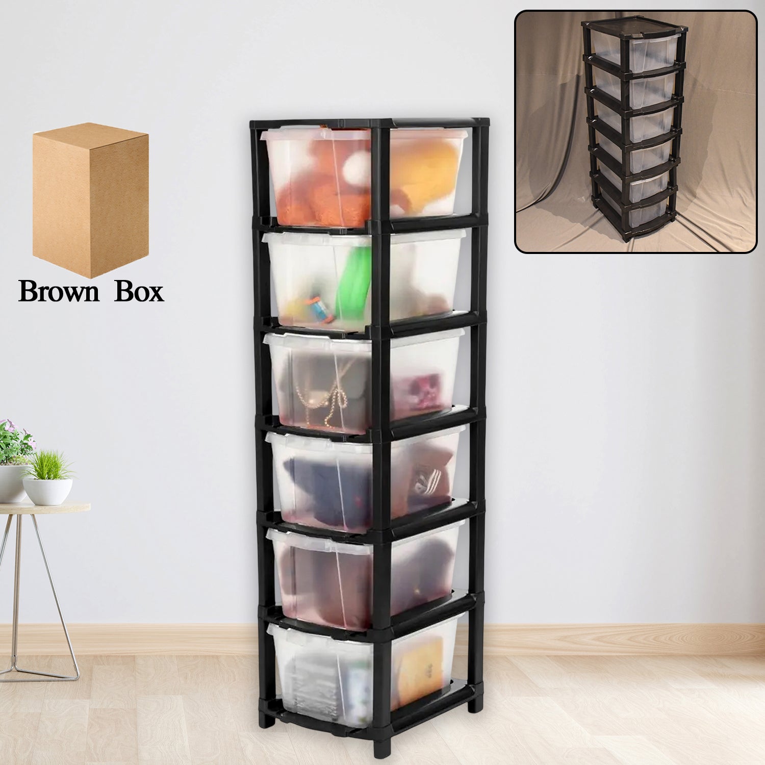 6-layer Modular Plastic Drawer Storage Cabinet - Shop Gharse