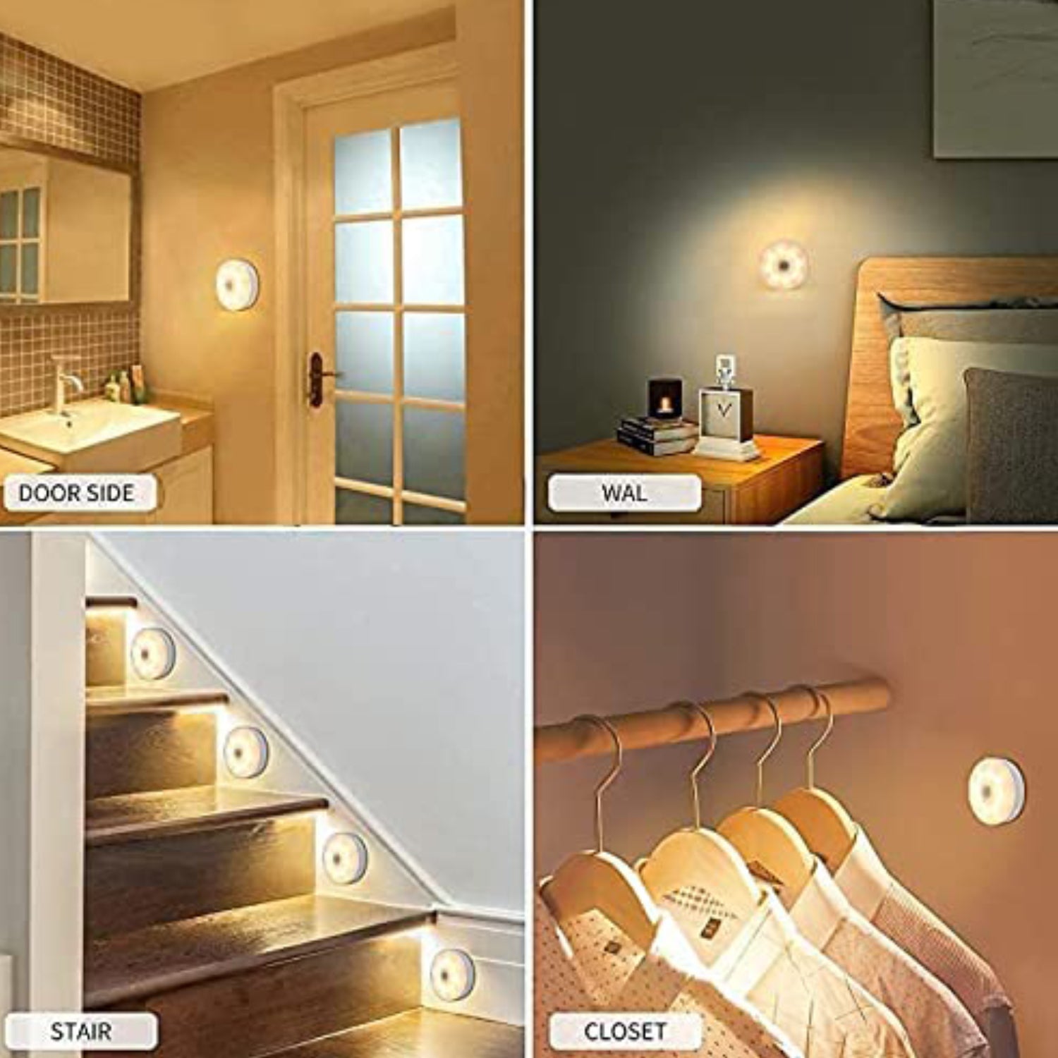 Round Shape 8 Led Motion Sensor Induction Led Light - Shop Gharse