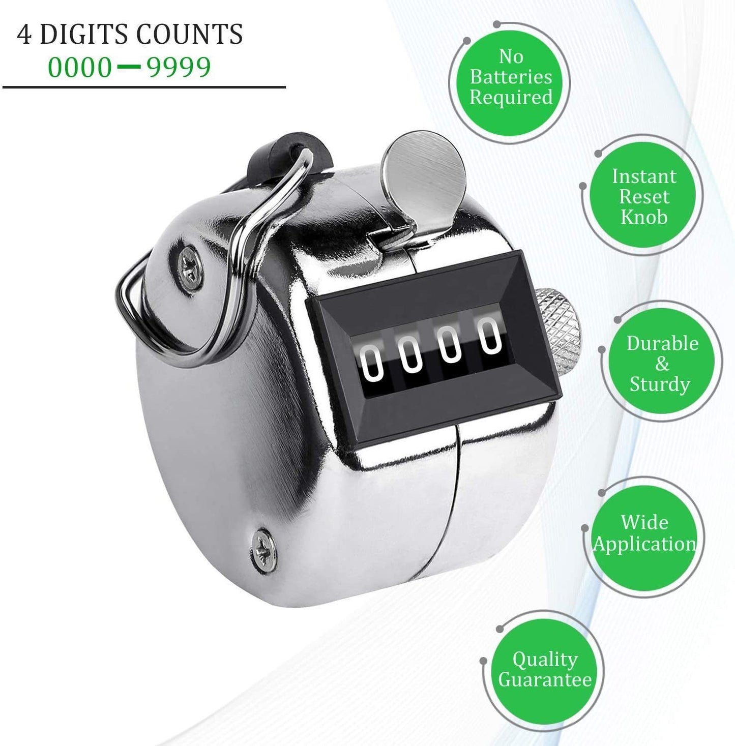 1550 4 Digits Hand Held Tally Counter Numbers Clicker - Shop Gharse