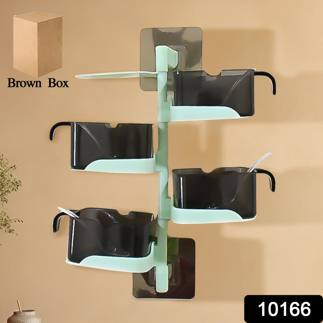 Rotating Spice Jars Vertical Rotatable Seasoning Box 5 Section  Tier With 5 Spoon (1 Set) - Shop Gharse