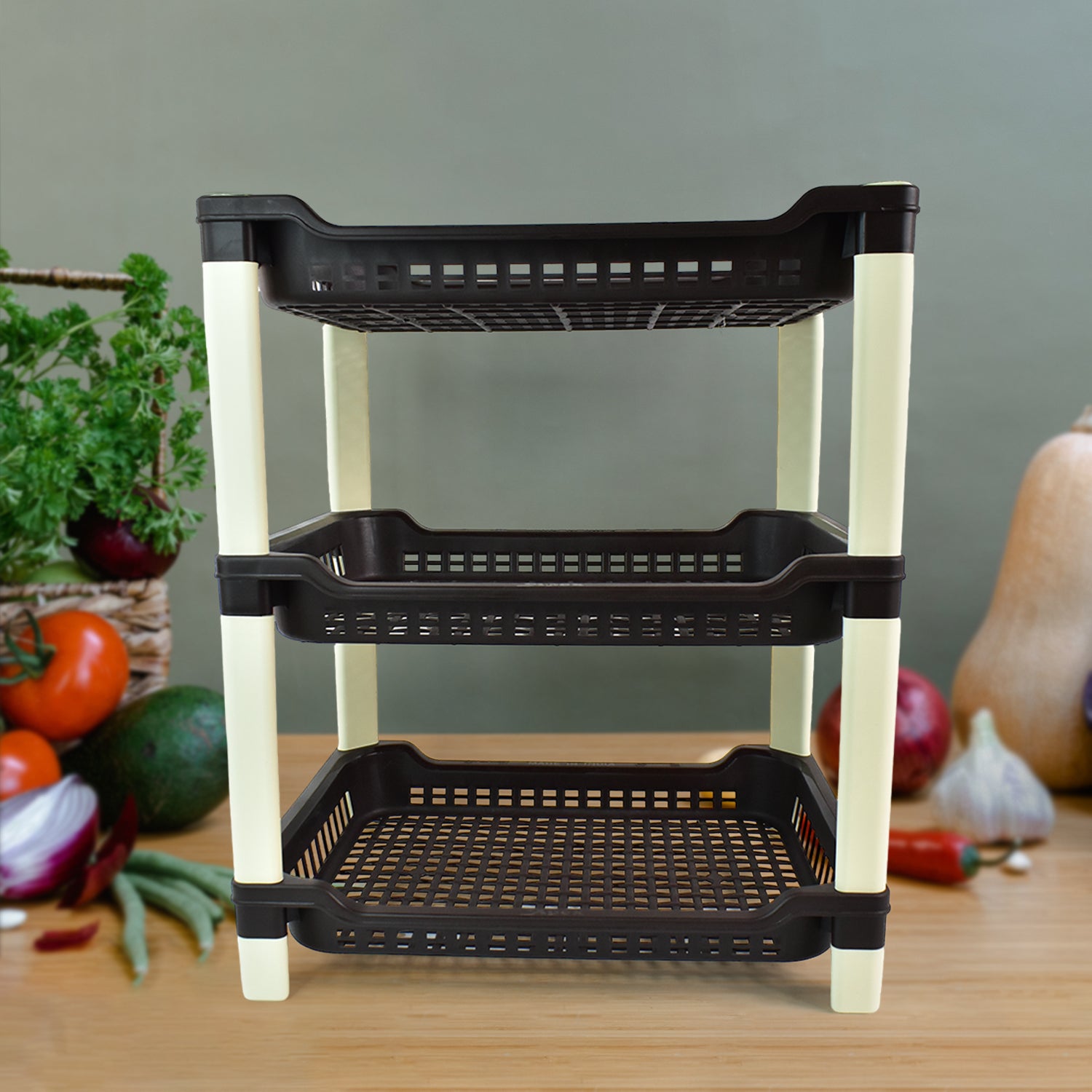 Apex Big Multi Use Plastic Storage Rack  3-tier (1 Pc) - Shop Gharse