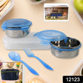 Sumo Lunch Box With Lunch Bag Plastic Lunch Box  Plastic Spoon Fork (2 Pc Set  With Lunch Box) - Shop Gharse