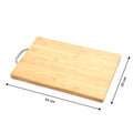 2315 Thick Wooden Bamboo Kitchen Chopping Cutting Slicing Board With Holder For Fruits Vegetables Meat - Shop Gharse