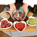 2065 6 Blade 2in1 Manual Food Chopper Compact  Powerful Hand Held Vegetable Chopper (1000ml) - Shop Gharse