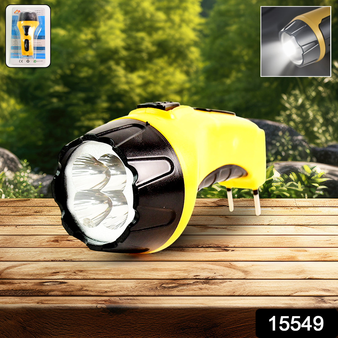 Rechargeable Led Torch Flashlight  High-power Handheld Emergency Light With Built-in Plug - Shop Gharse